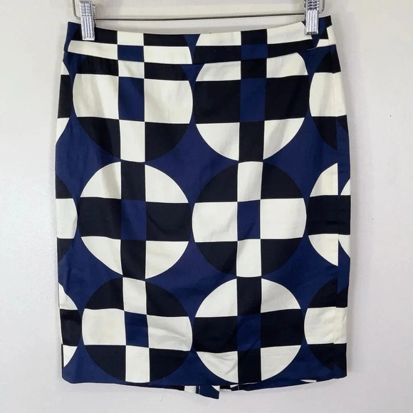 J.crew Navy Geometric  Pencil Skirt - Picture 3 of 13